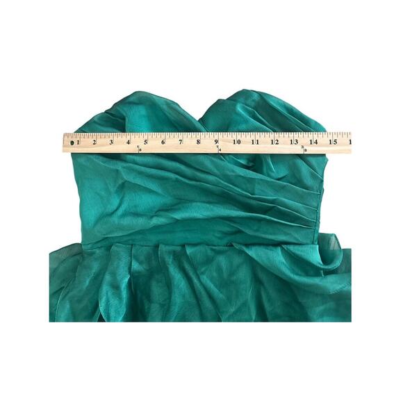 Vintage Jim Hjelm Occasion Green Strapless Dress Sz 2 - Picture 8 of 9